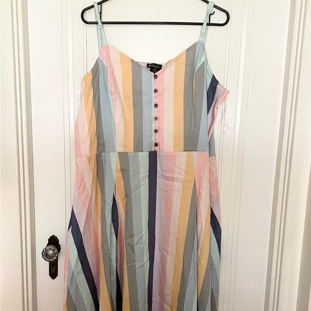 Super cute pastel stripe maxi dress